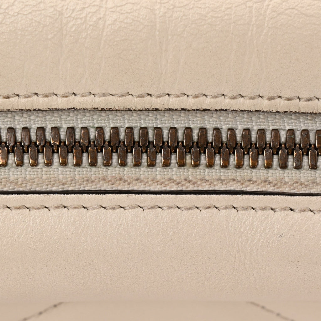 Gucci Calfskin Matelasse Small GG Marmont Chain Shoulder Bag White