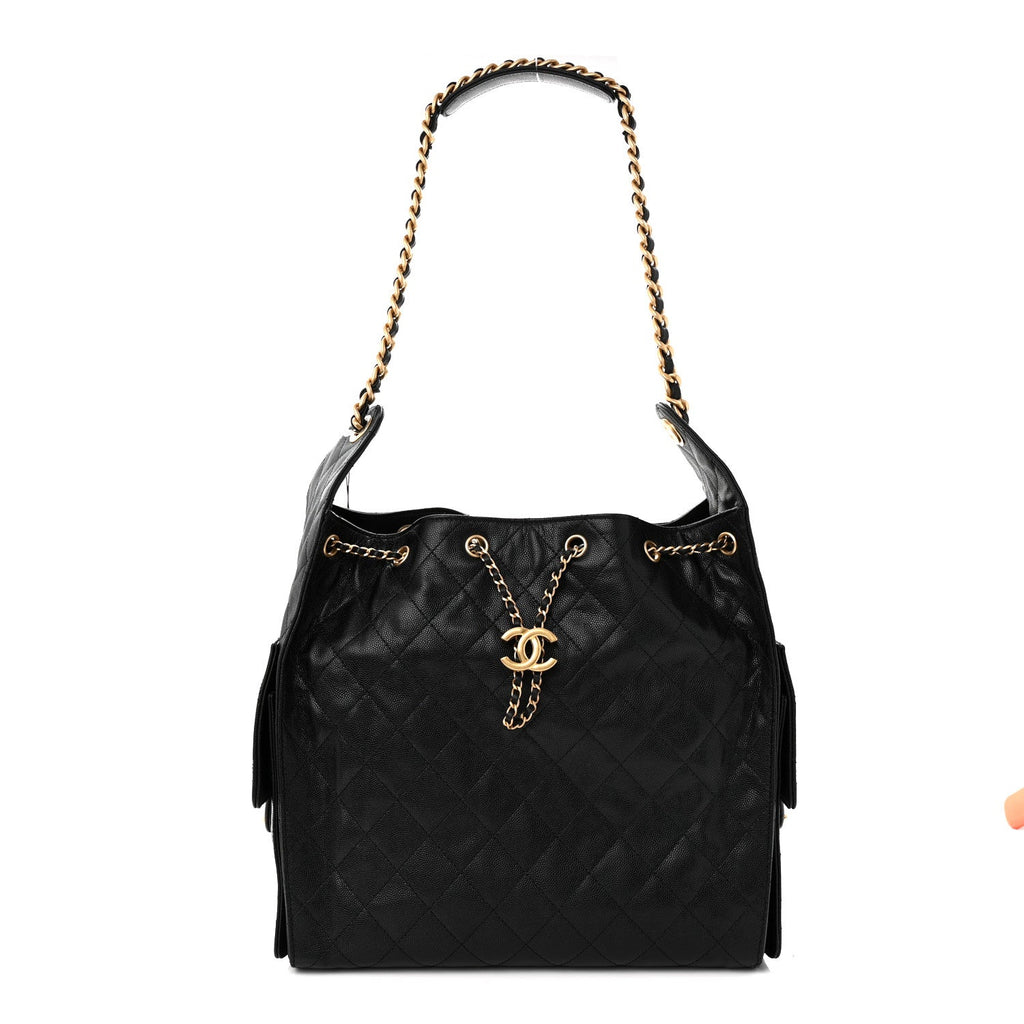 Chanel Caviar Quilted Medium Chanel 25 Handbag Black