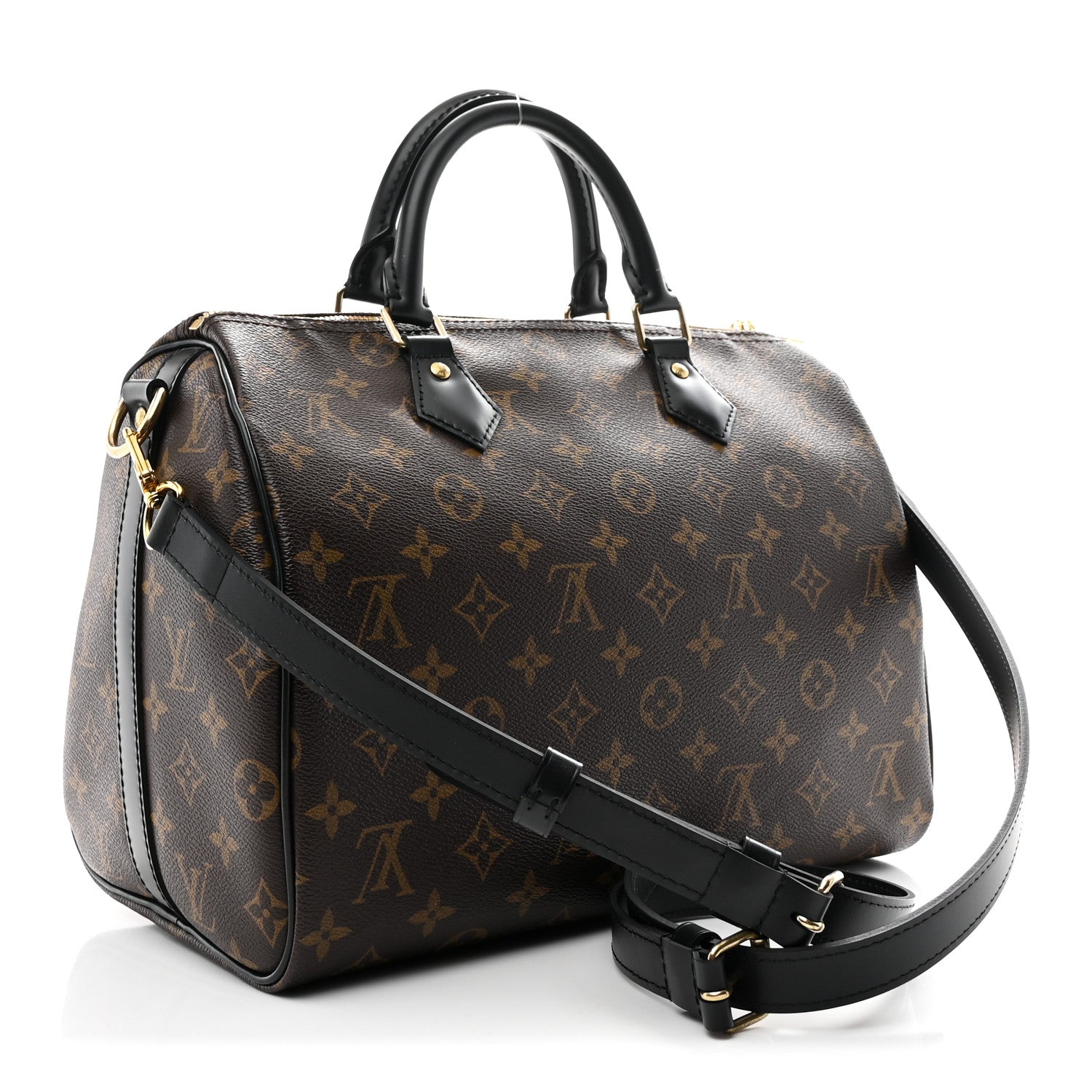 Louis Vuitton Monogram My World Tour Speedy Bandouliere 30 Black