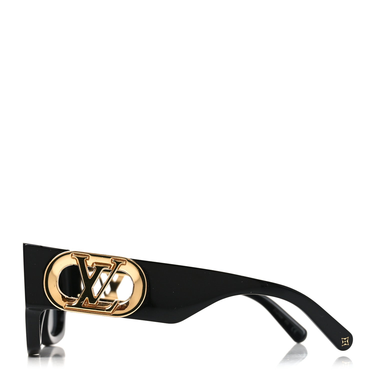 Louis Vuitton Acetate LV Link Square Sunglasses Z1478W Black
