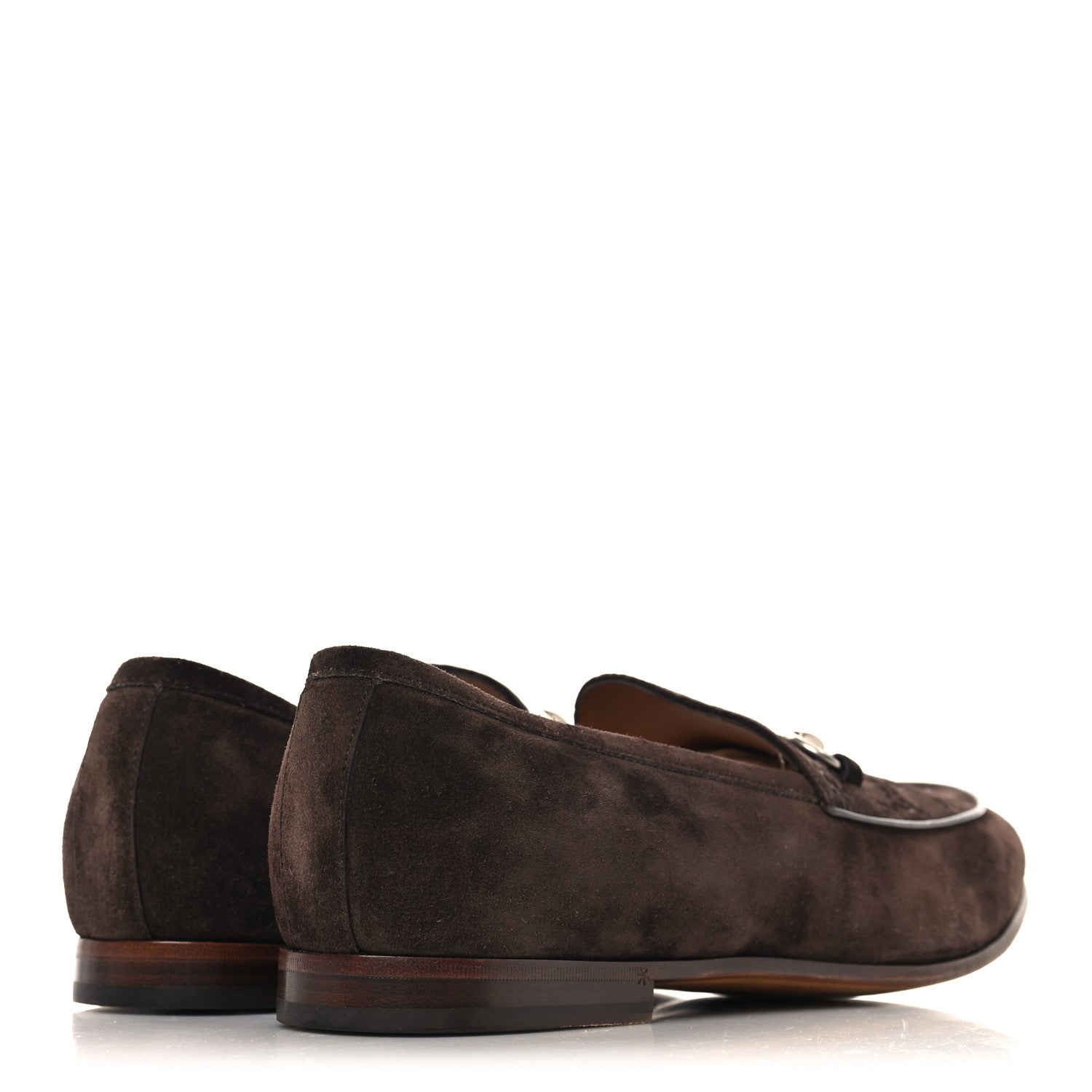 Gucci Luxury Suede GG Monogram Horsebit Mens Jordy Loafers 12 Night Cocoa