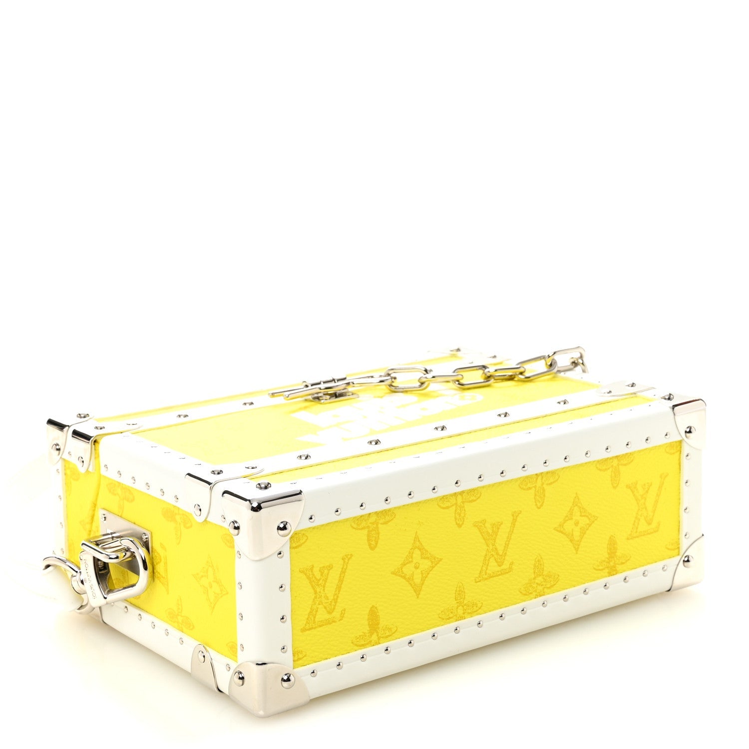 Louis Vuitton Vintage Monogram Everyday LV Clutch Trunk Jaune
