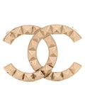 Chanel Studded CC Pin Brooch Gold