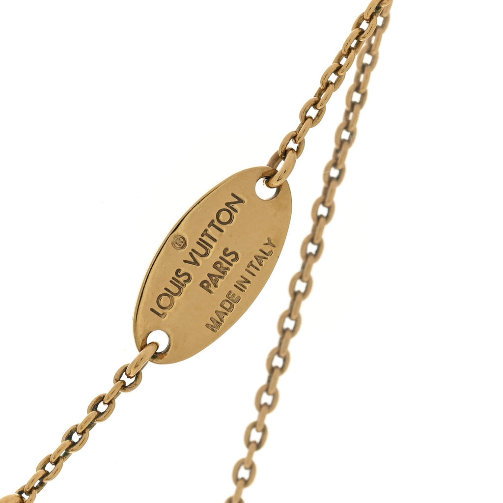 Louis Vuitton Metal Louisette Necklace Gold