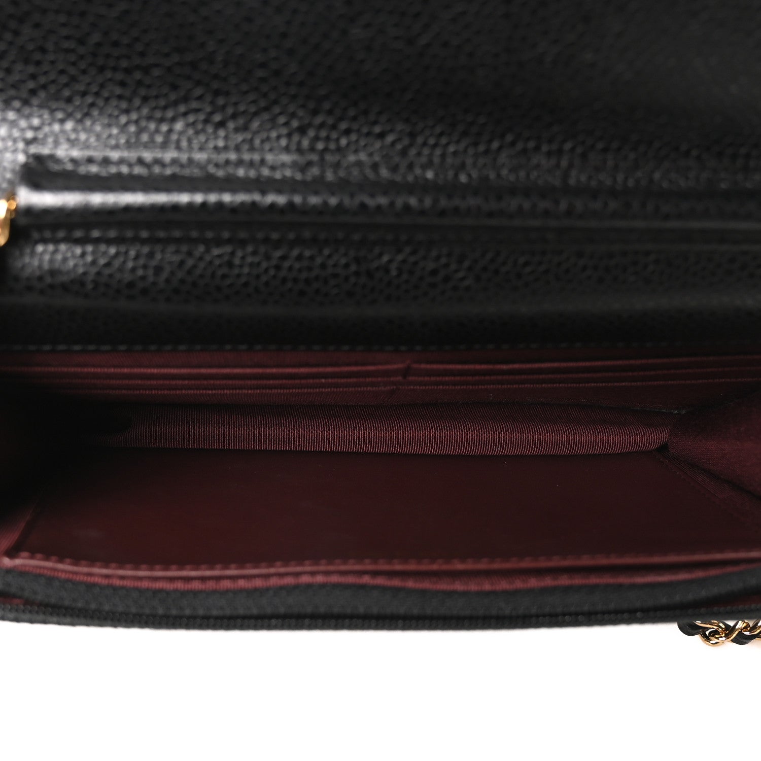 Chanel Caviar Quilted Wallet on Chain WOC Black