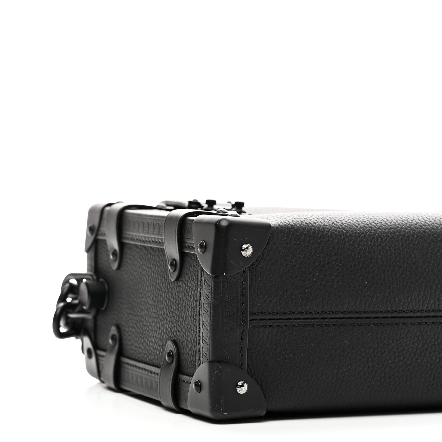 Louis Vuitton Calfskin Side Trunk MM Black