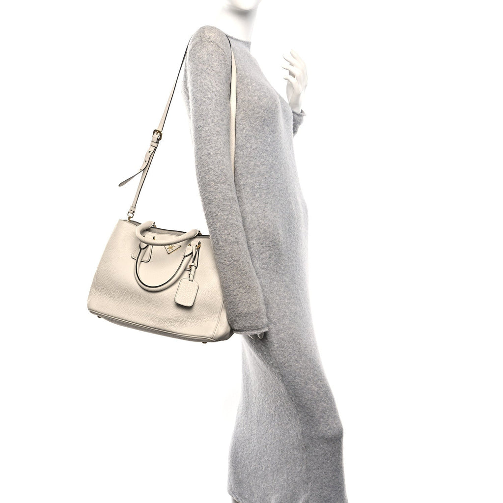 Prada Vitello Daino Tote Talco