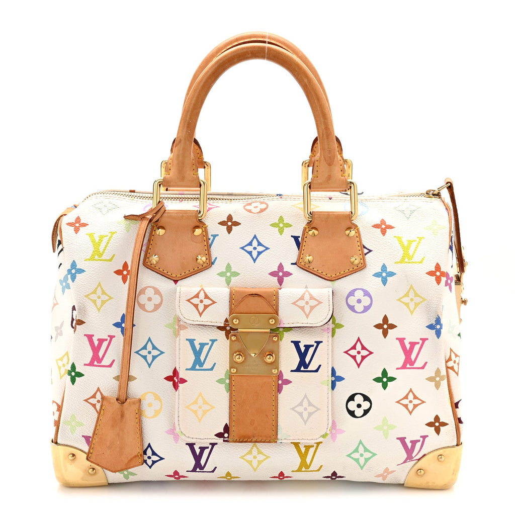 Louis Vuitton Monogram Multicolor Speedy 30 White