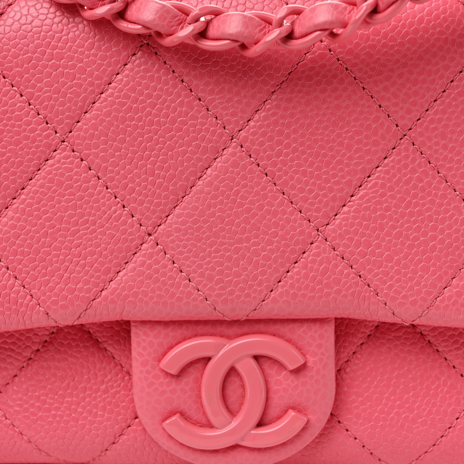 Chanel Caviar Quilted Mini Incognito Square Flap Pink
