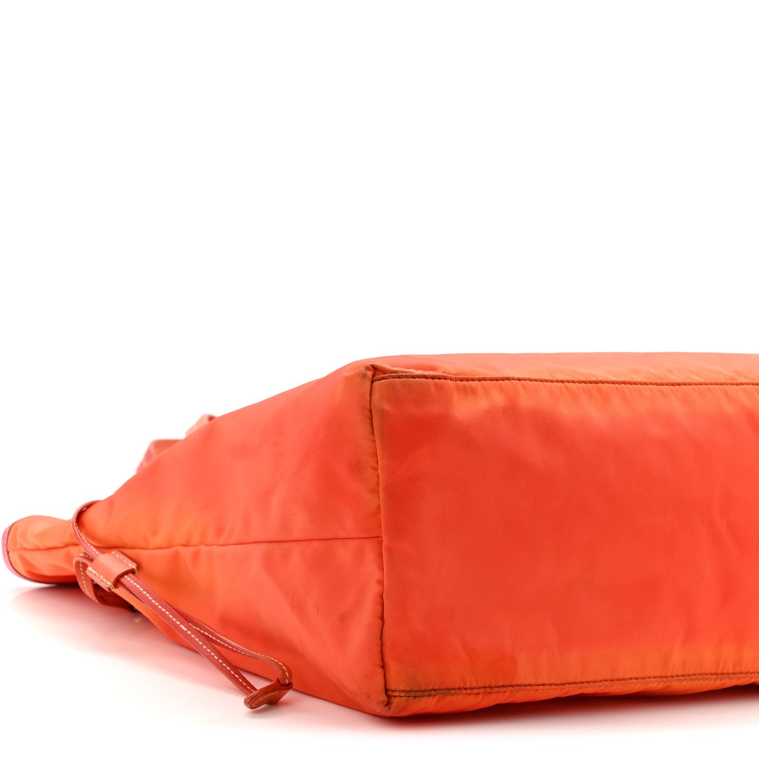 Prada Tessuto Nylon Saffiano Tote Papaya Ibisco