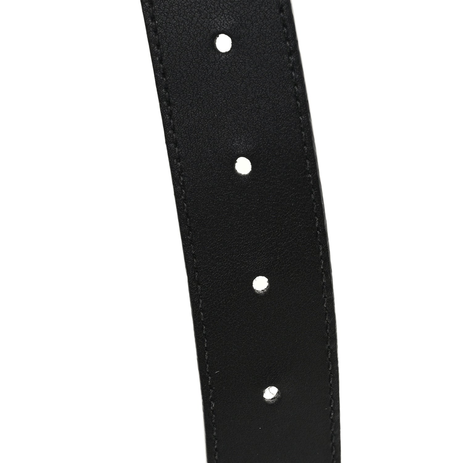 Gucci Azalea Calfskin Enamel Monochrome Double G 30mm Belt 90 36 Black
