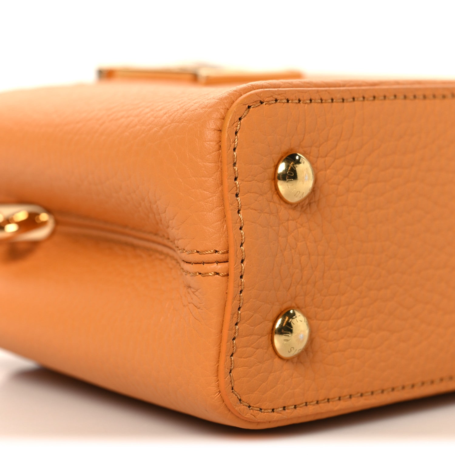 Louis Vuitton Taurillon Mini Capucines Safran Imperial