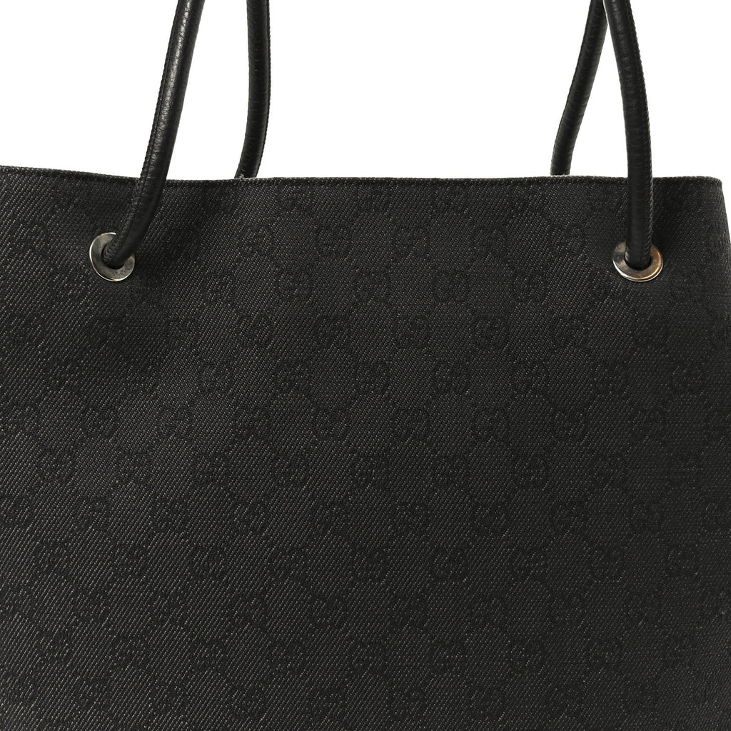 Gucci Canvas Monogram Gifford Shopping Tote Black