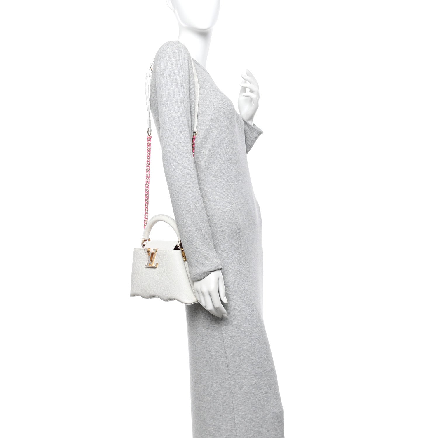 Louis Vuitton Taurillon Capucines Capushell Mini White