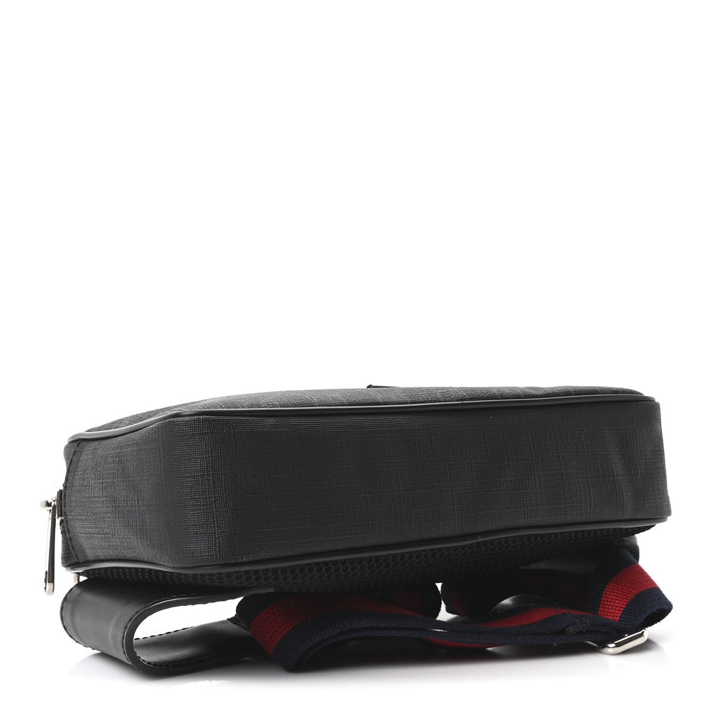 Gucci Soft GG Supreme Monogram Web Belt Bag Black Grey