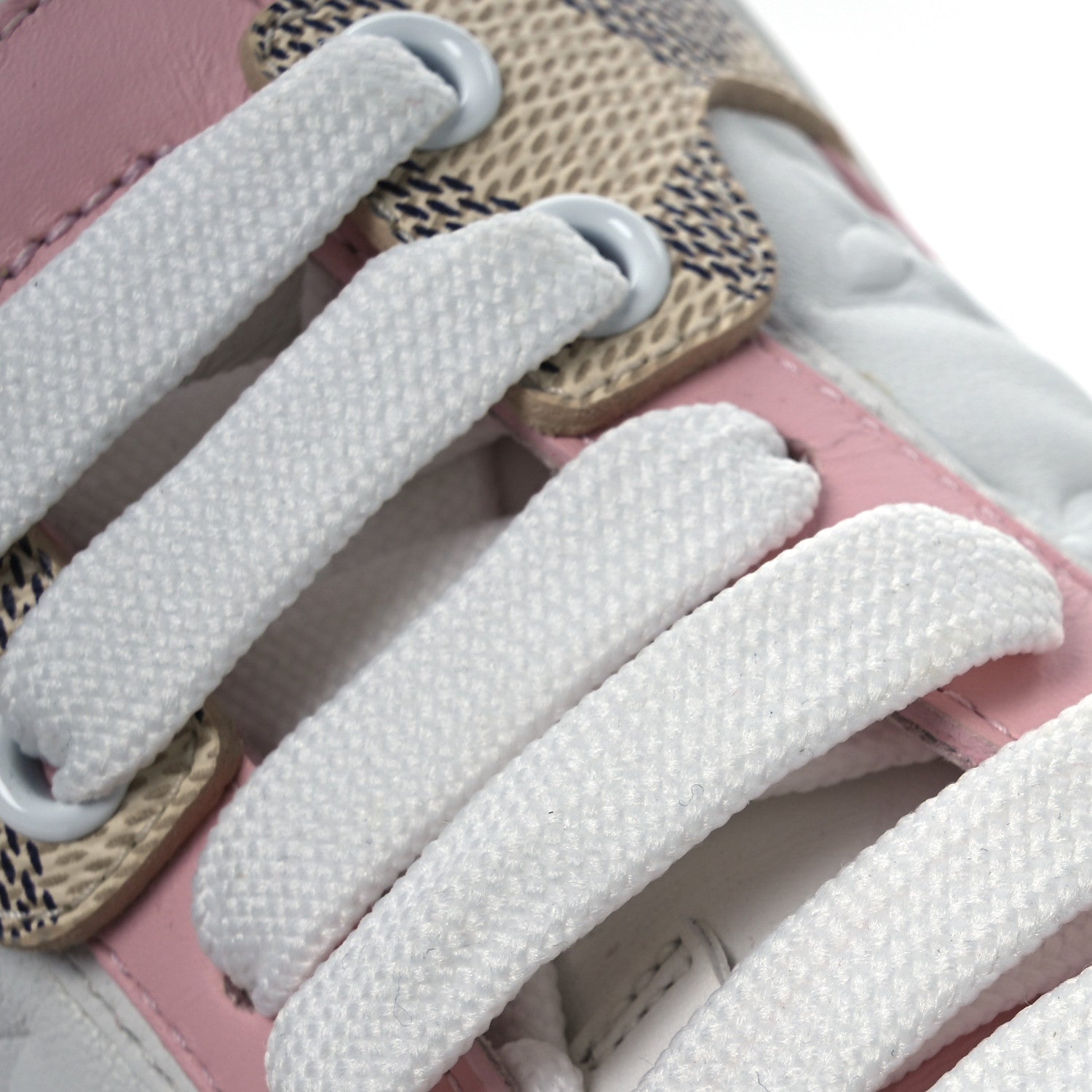 Louis Vuitton Monogram Embossed Calfskin Damier Azur Time Out Sneakers 36 Rose Clair Pink