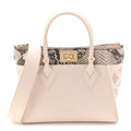 Louis Vuitton Calfskin Karung Snakeskin Mahina On My Side PM Quartz White