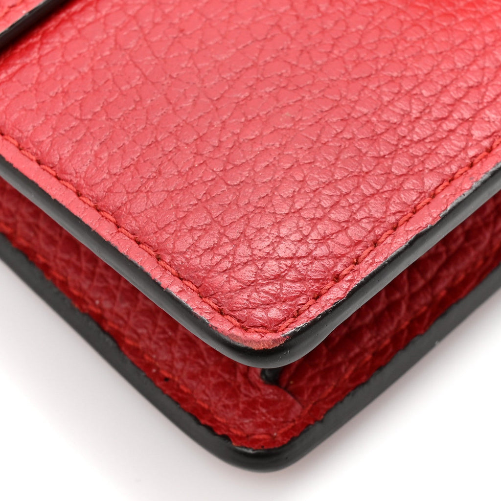 Gucci Calfskin Super Mini Dionysus Shoulder Bag Hibiscus Red