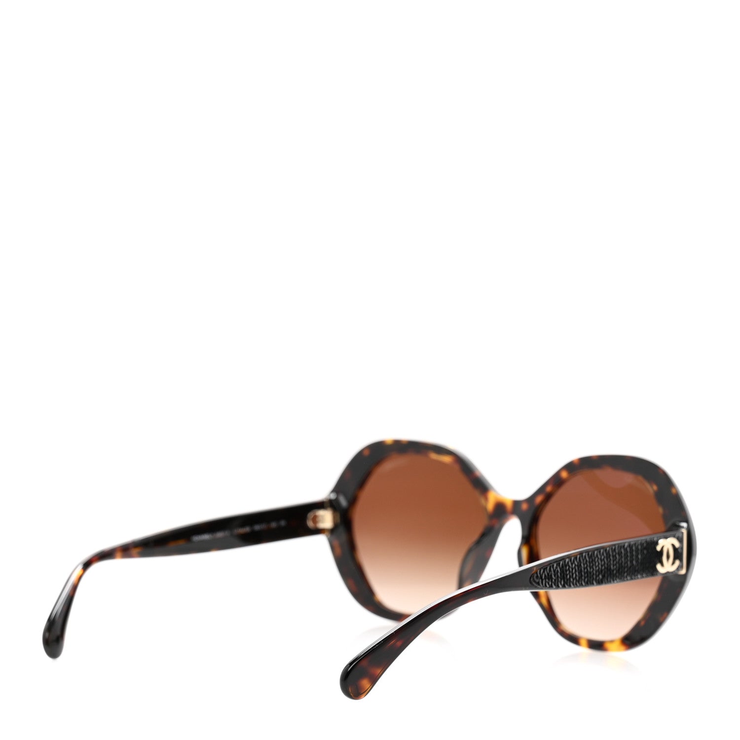 Acetate Sequin Round Sunglasses 5451-A Dark Tortoise