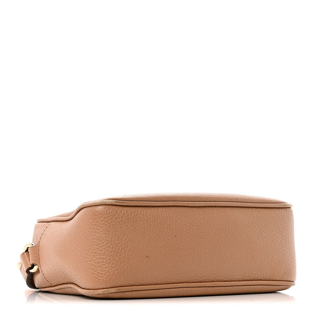 Gucci Pebbled Calfskin Small Soho Disco Bag Camelia