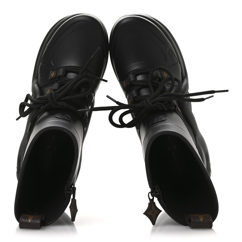 Louis Vuitton Mat Rubber Monogram LV Archlight Sneaker Boots 38 Black