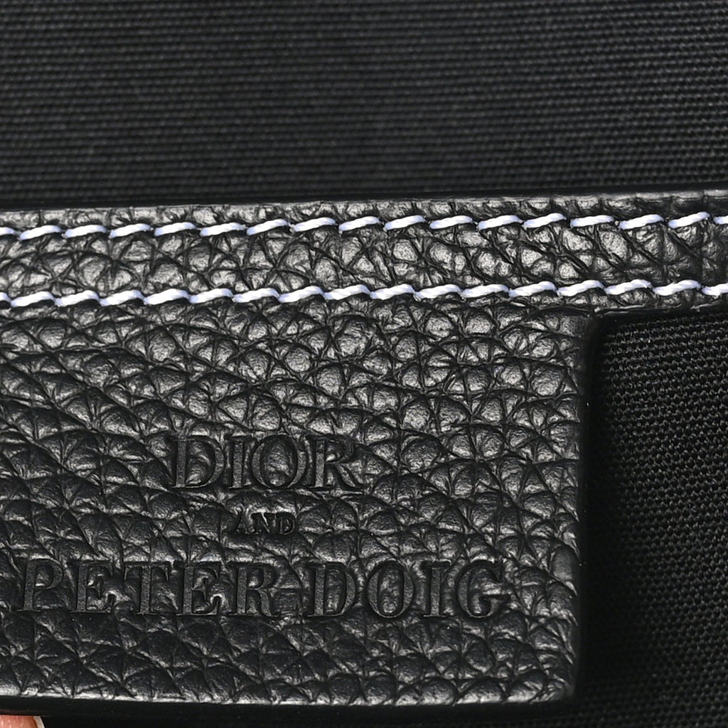 Christian Dior X PETER DOIG Grained Calfskin Slingbag Backpack Black