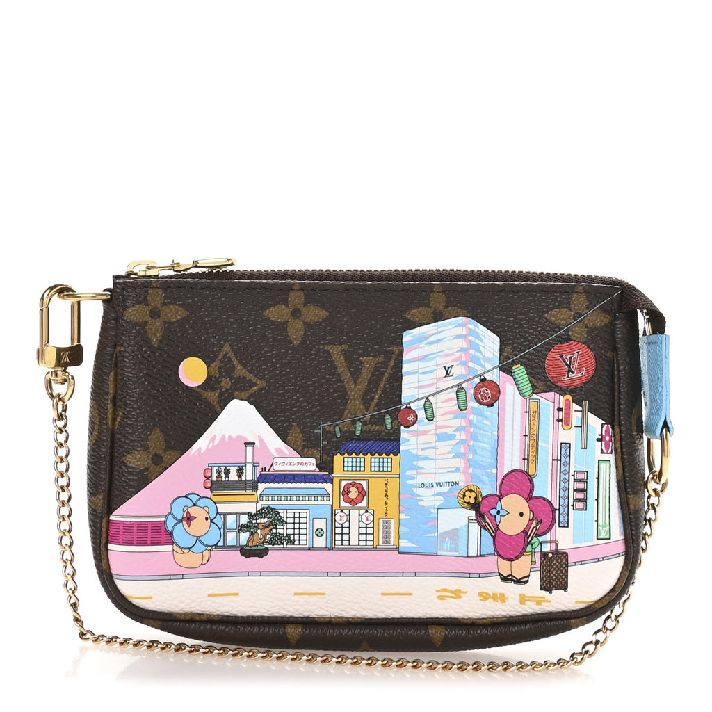 Louis Vuitton Monogram 2022 Christmas Animation Tokyo Mini Pochette Accessories Blue