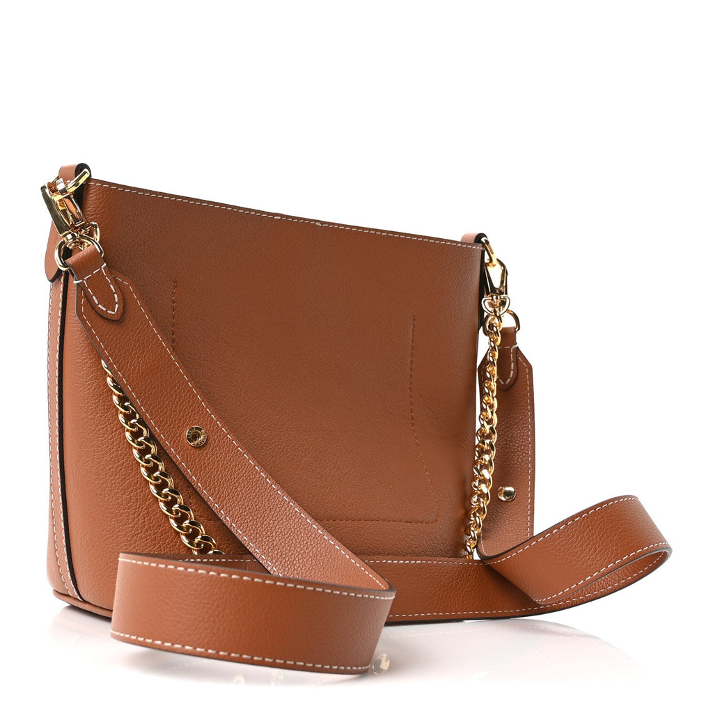 Louis Vuitton Calfskin Lock and Walk Bucket Cognac