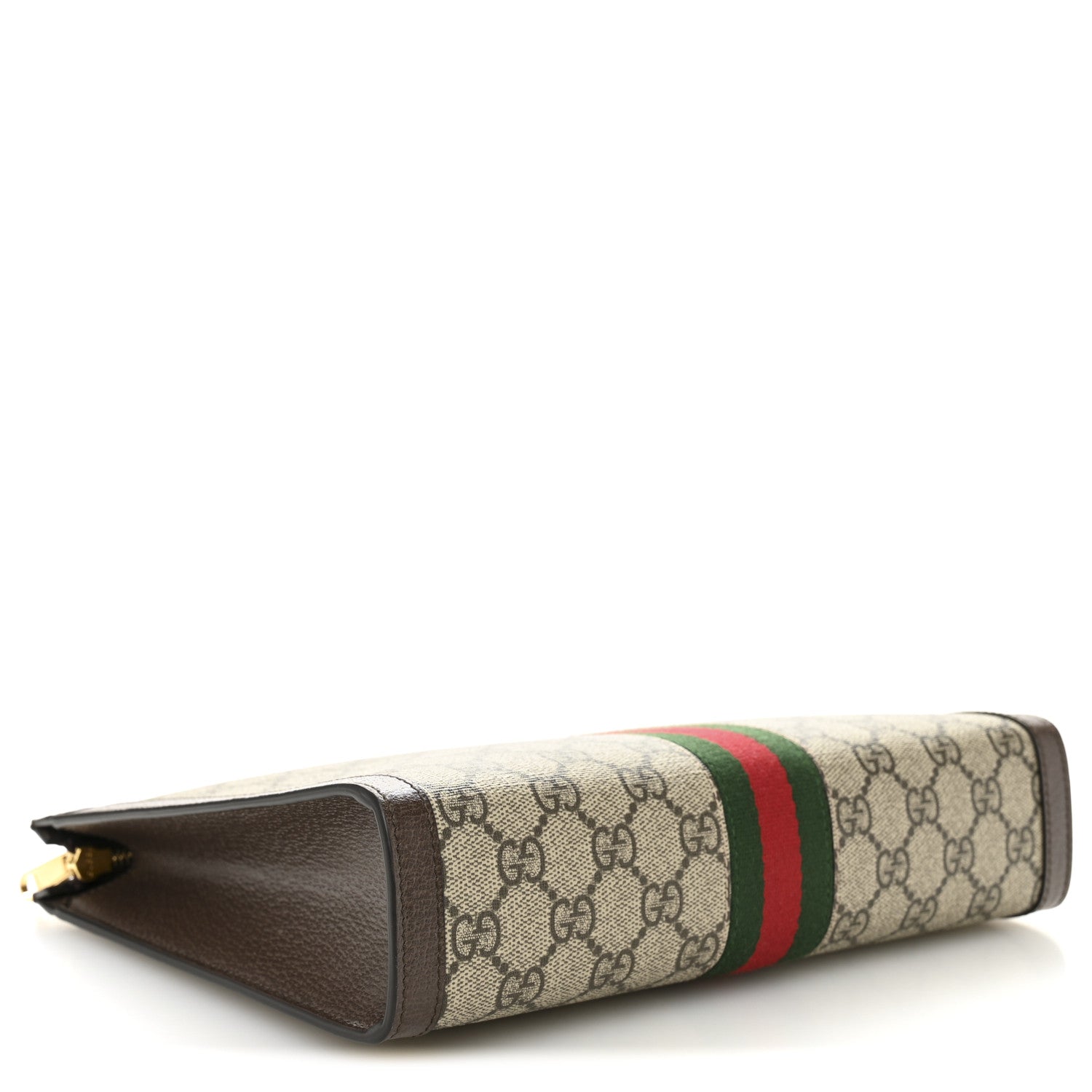 Gucci GG Supreme Monogram Web Ophidia Pouch Brown