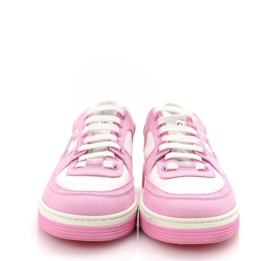 Cotton Sneakers 39 Pink White