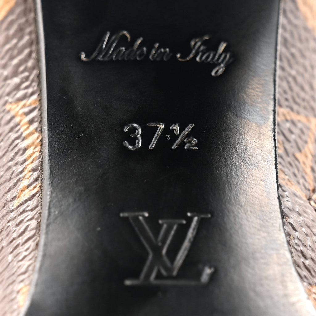 Louis Vuitton Patent Calfskin Monogram Star Trail Ankle Boots 37.5 Black