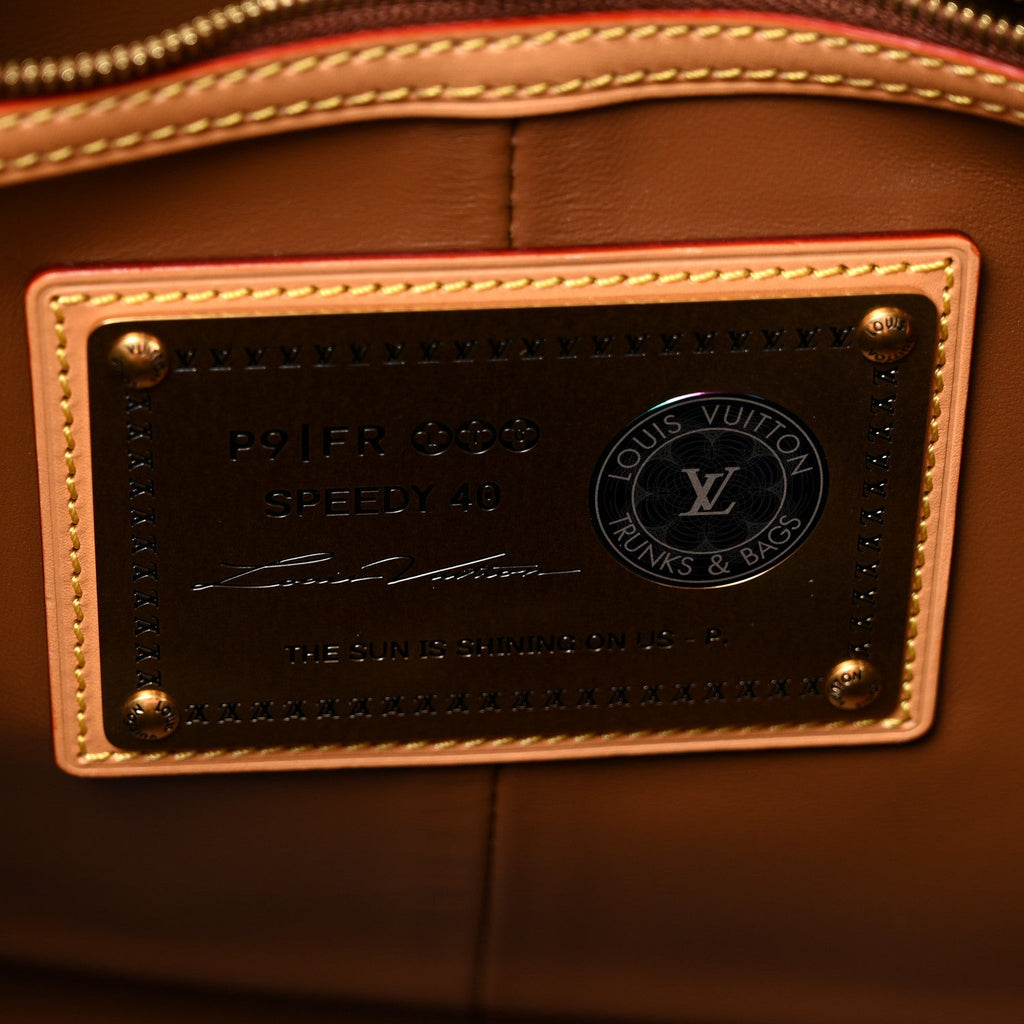 Louis Vuitton Calfskin Monogram Speedy P9 Bandouliere 40 Red