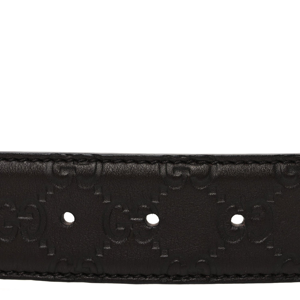 Gucci Calfskin Interlocking G Belt 95 38 Dark Brown