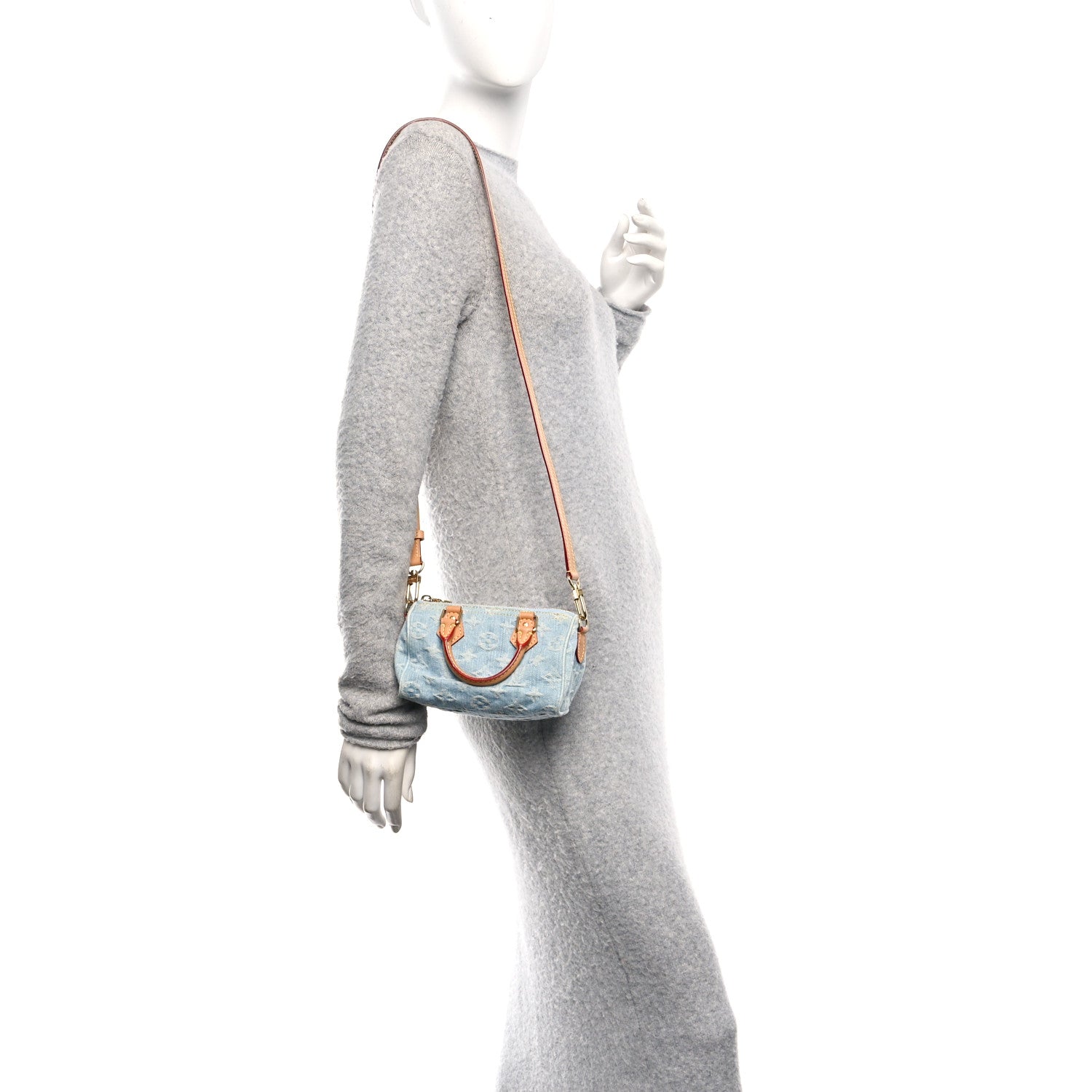 Louis Vuitton Monogram Denim Nano Speedy Sky Blue