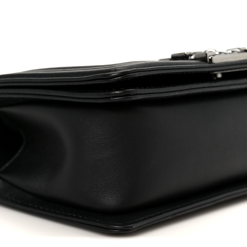 Chanel Calfskin Strass Crystal Small Boy Flap Black