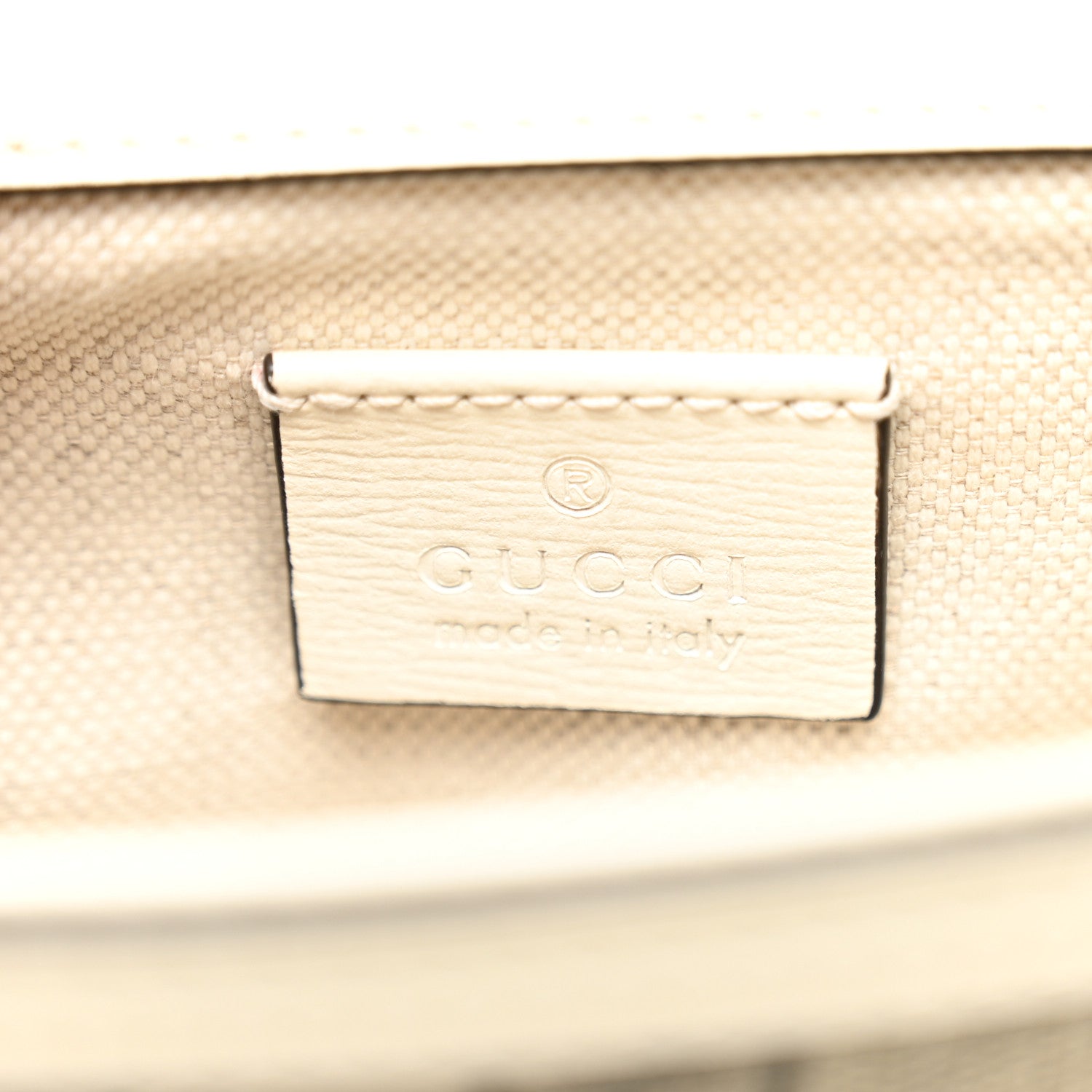 Gucci GG Supreme Monogram Web Mini Horsebit 1955 Shoulder Bag Beige Mystic White