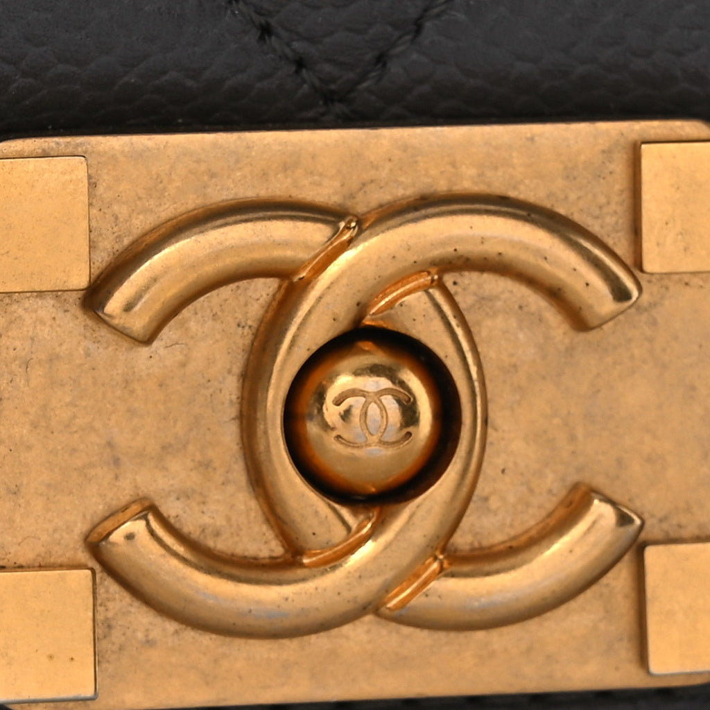 Chanel Caviar Quilted Mini Boy Flap Dark Grey