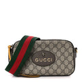 Gucci GG Supreme Monogram Web Neo Vintage Shoulder Bag Beige New Acero Crop