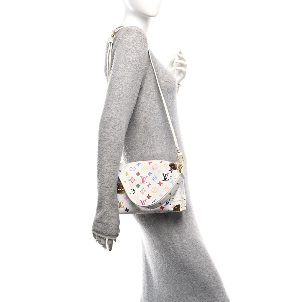 Louis Vuitton LV x TM Cowhide Monogram Multicolor Side Trunk MM White