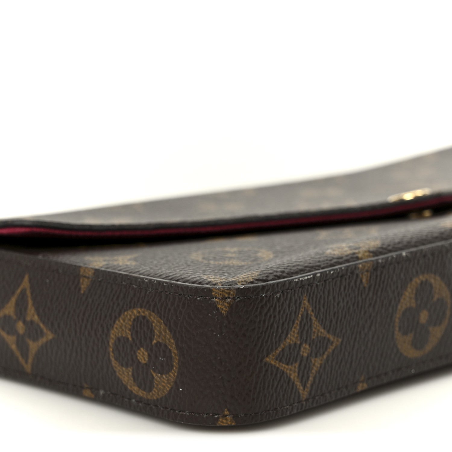 Louis Vuitton Monogram Pochette Felicie Chain Wallet Fuchsia