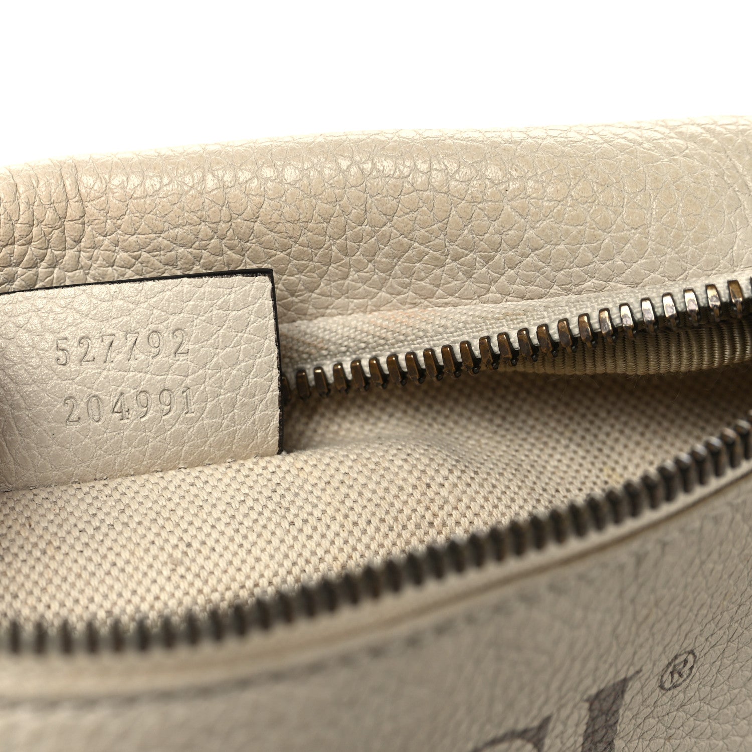 Gucci Grained Calfskin Small Logo Belt Bag White