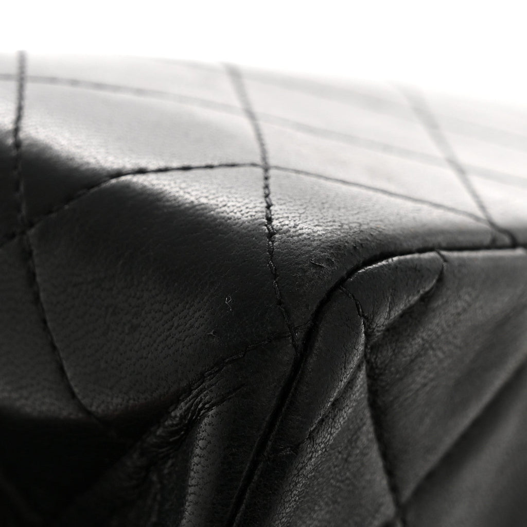 Chanel Lambskin Quilted Medium Double Flap Black