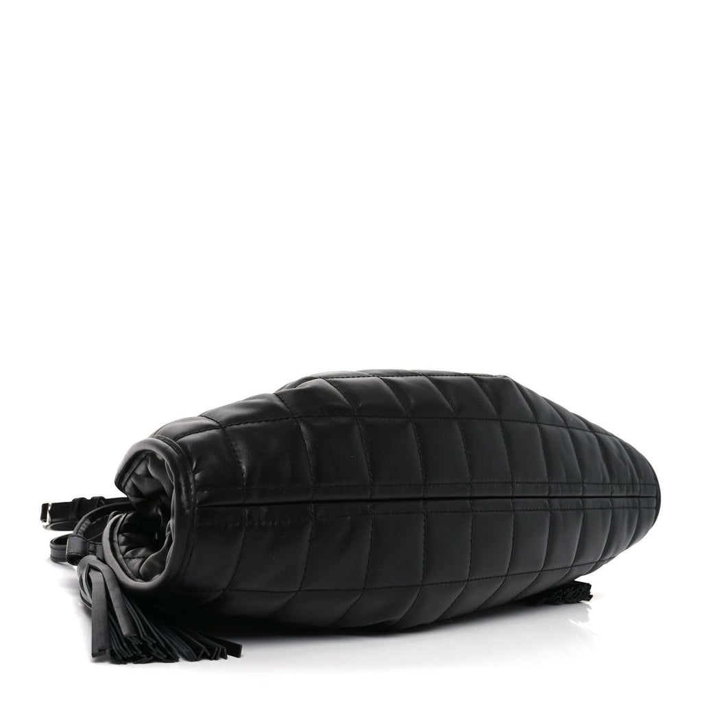 Gucci Calfskin Quilted Medium Deco Tote Bag Black