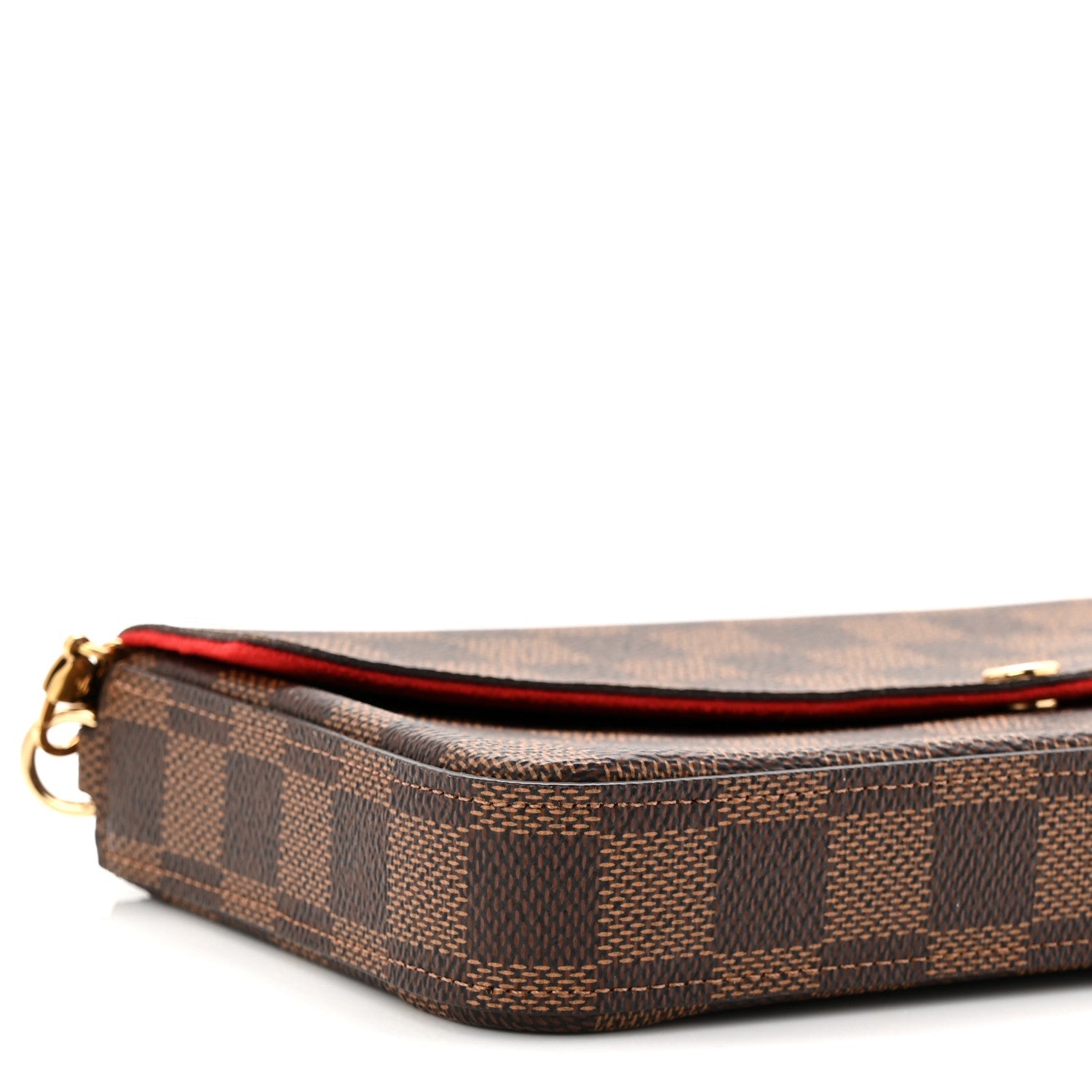 Louis Vuitton Damier Ebene Pochette Felicie Chain Wallet