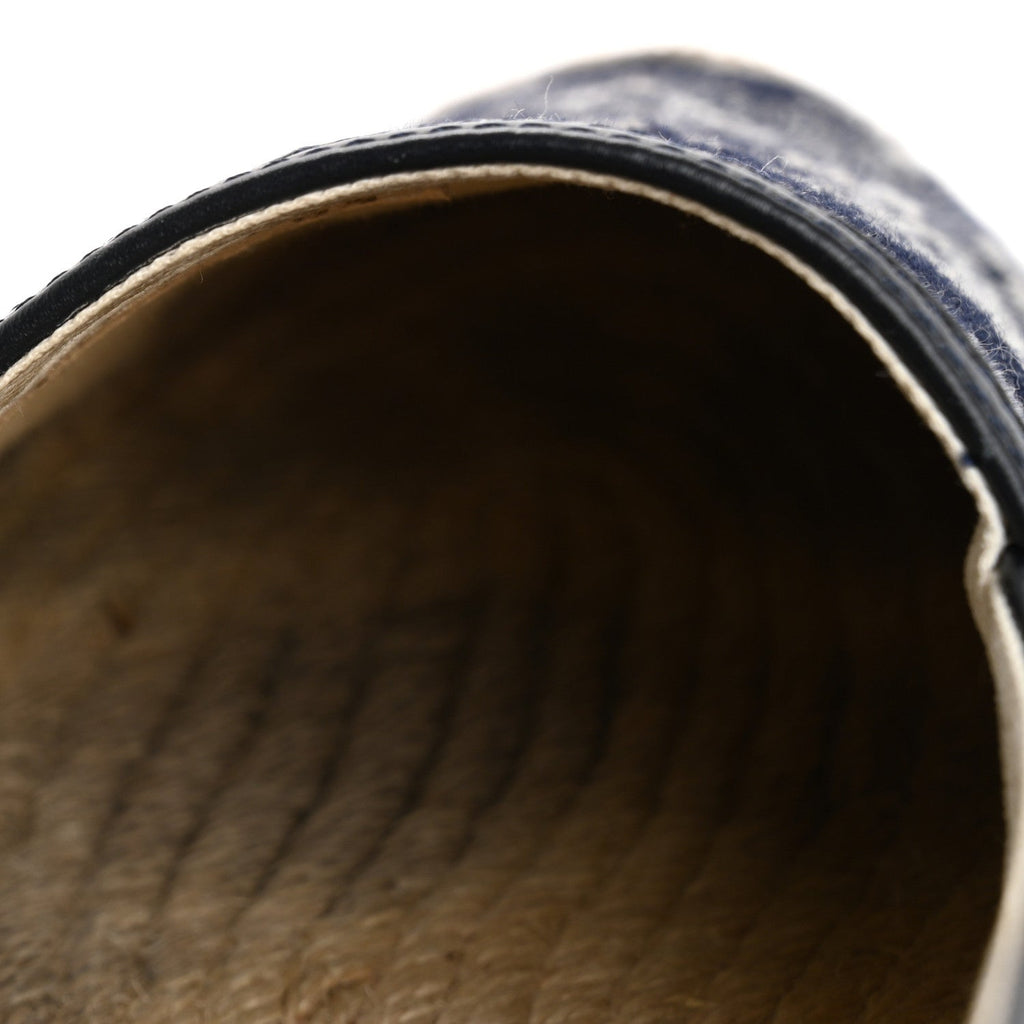 Louis Vuitton Monogram Denim Espadrille Flats 8.5 Blue