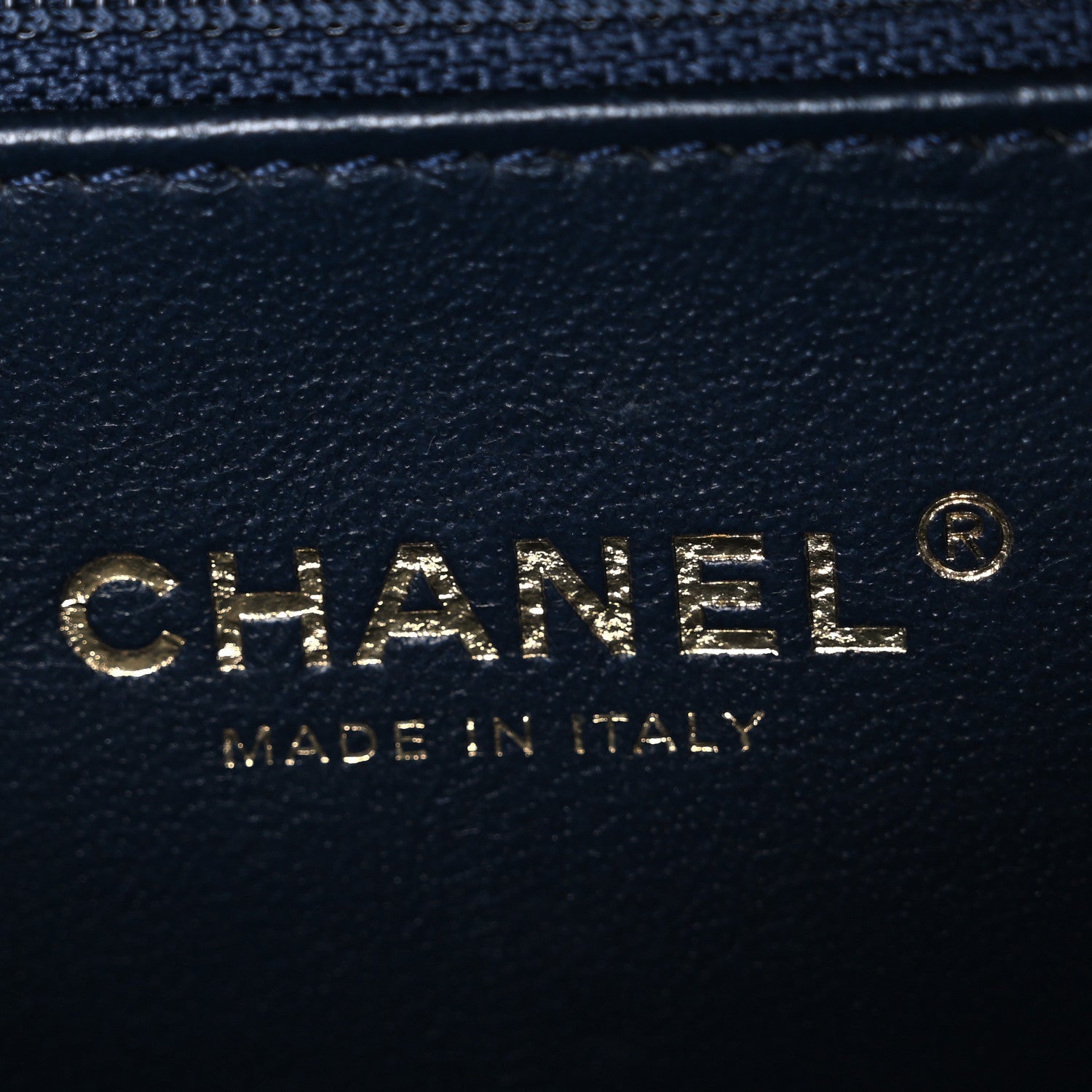 Chanel Caviar Quilted Medium CC Filigree Vanity Case Navy