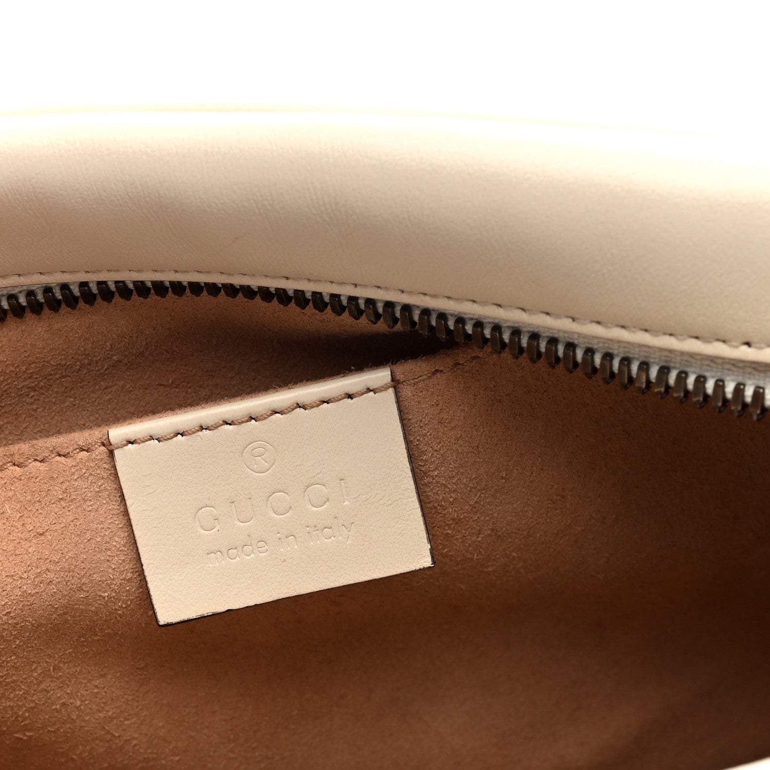 Gucci Calfskin Matelasse Small GG Marmont Chain Shoulder Bag White