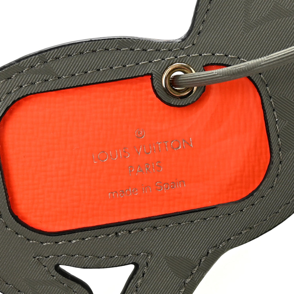 Louis Vuitton Monogram Titanium Dog Name Tag
