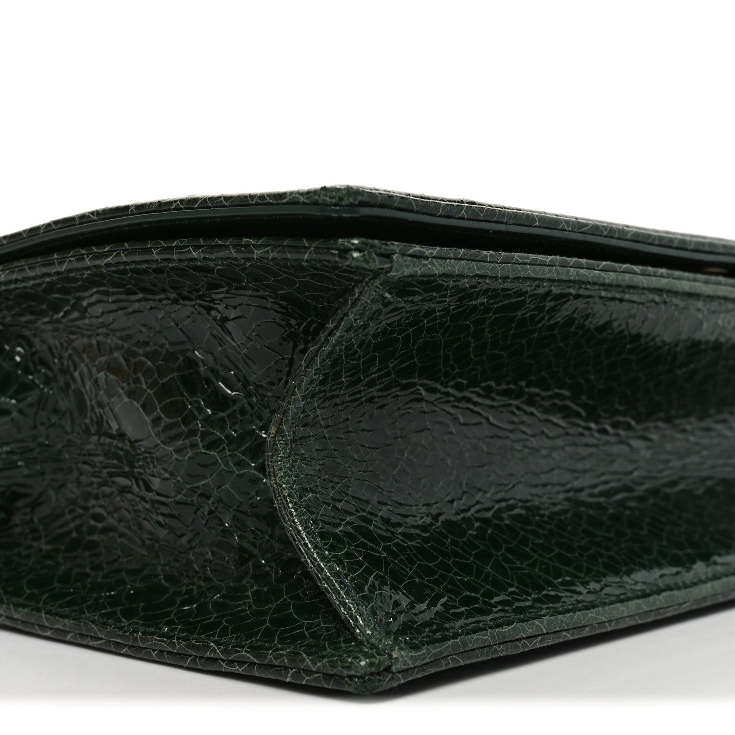 Christian Dior Ceramic Effect Deerskin Large Diorama Flap Bag Malachite Green