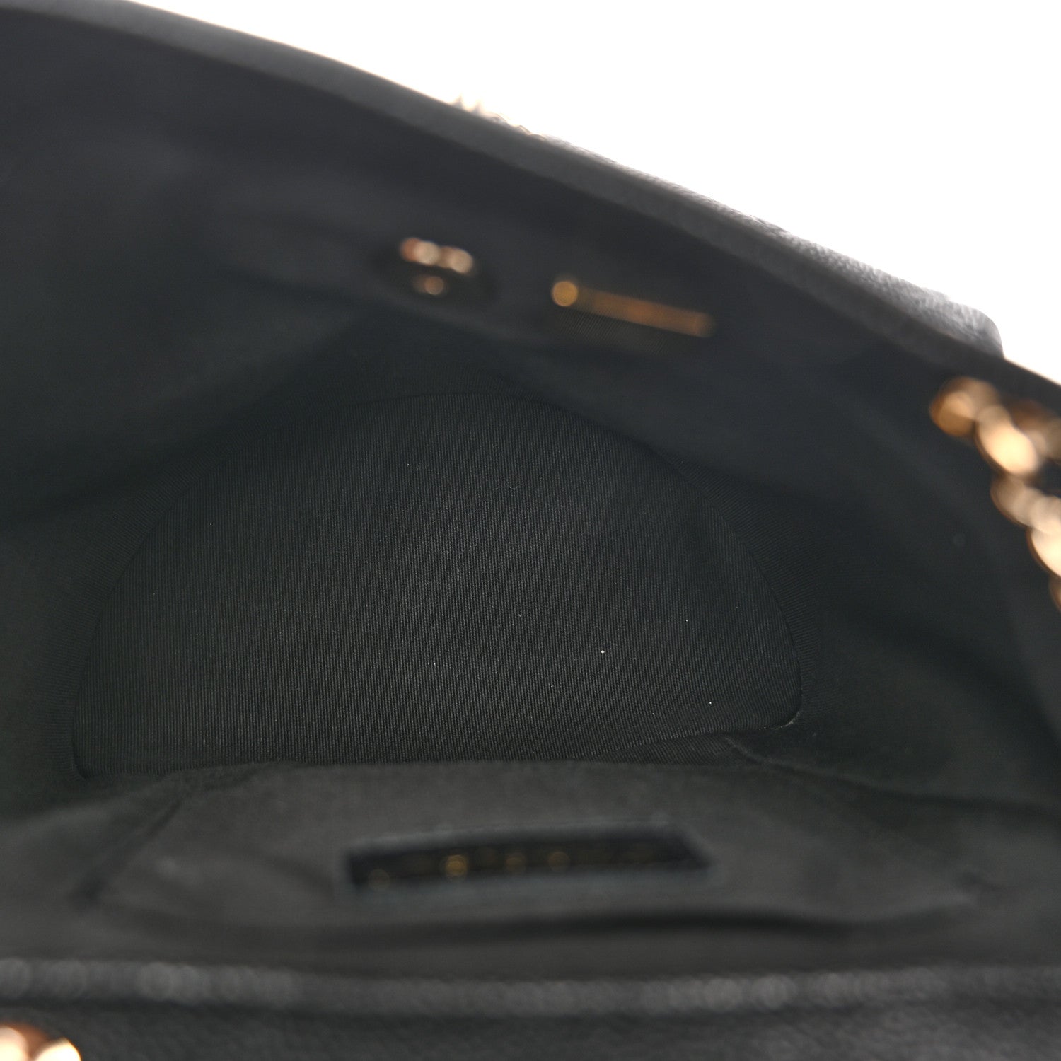 Chanel Shiny Caviar Quilted Medium Duma Pockets Drawstring Backpack Black